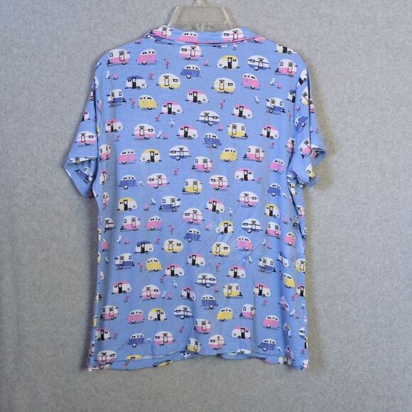 Nite Nite Munki Munki Blue RV Camper Travel Pajama Set Women's XL - Picture 2 of 8